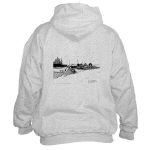Digby Nova Scotia Fishing Boats Pen and Ink Hooded Sweatshirt by NANCE