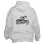Chipmunk Pen and Ink Hooded Sweatshirt by NANCE