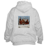 St. Andrews Presbyterian Church Stirling Ontario Canada Watercolor Hooded Sweatshirt by NANCE