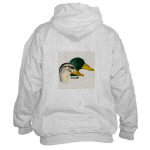 Mallard Duck Pair Watercolor Hooded Sweatshirt by NANCE