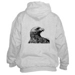 Eagle Pen and Ink Hooded Sweatshirt by NANCE
