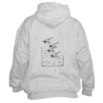 Geese Pen and Ink Hooded Sweatshirt by NANCE