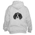 English Springer Spaniel Pen and Ink Hooded Sweatshirt by NANCE
