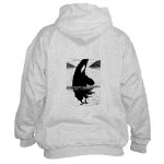 Killer Whale Pen and Ink Hooded Sweatshirt by NANCE