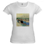Digby Nova Scotia Fishing Boats Watercolor Jr. Baby Doll T-Shirt by NANCE