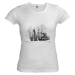 St. Andrews Presbyterian Church Stirling Ontario Canada Pen and Ink Jr. Baby Doll T-Shirt by NANCE