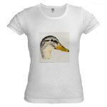 Duck Mallard Hen Watercolor Jr. Baby Doll T-Shirt by NANCE