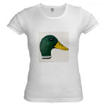 Duck Mallard Drake Watercolor Jr. Baby Doll T-Shirt by NANCE