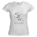 Geese Pen and Ink Jr. Baby Doll T-Shirt by NANCE