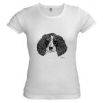 English Springer Spaniel Pen and Ink Jr. Baby Doll T-Shirt by NANCE