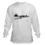 Digby Nova Scotia Fishing Boats Pen and Ink Long Sleeved Shirt by NANCE