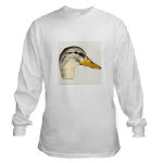 Duck Mallard Hen Watercolor Long Sleeved Shirt by NANCE