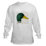 Duck Mallard Drake Watercolor Long Sleeved Shirt by NANCE