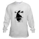 Killer Whale Pen and Ink Long Sleeved Shirt by NANCE