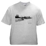 Digby Nova Scotia Fishing Boats Pen and Ink Ash Grey T-Shirt by NANCE