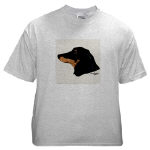 Dachshund Acrylic Ash Grey T-Shirt by NANCE