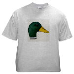 Duck Mallard Drake Watercolor Ash Grey T-Shirt by NANCE