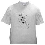Geese Pen and Ink Ash Grey T-Shirt by NANCE