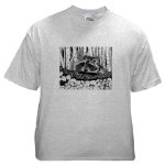 Raccoon Pen and Ink Ash Grey T-Shirt by NANCE