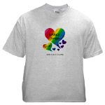 NANCE Sings To Me Live Rainbow Heart Ash Grey T-Shirt