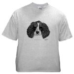 English Springer Spaniel Pen and Ink Ash Grey T-Shirt by NANCE