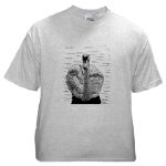 Swan Pen and Ink Ash Grey T-Shirt by NANCE