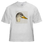 Duck Mallard Hen Watercolor White T-Shirt by NANCE