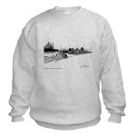 Digby Nova Scotia Fishing Boats Pen and Ink Sweatshirt by NANCE