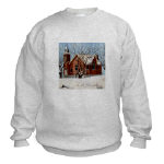 St. Andrews Presbyterian Church Stirling Ontario Canada Watercolor Sweatshirt by NANCE