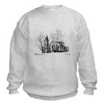 St. Andrews Presbyterian Church Stirling Ontario Canada Pen and Ink Sweatshirt by NANCE