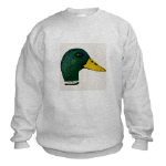 Duck Mallard Drake Watercolor Sweatshirt by NANCE