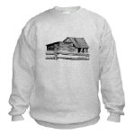 Old Country Woodshed Pen and Ink Sweatshirt by NANCE