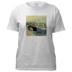 Digby Nova Scotia Fishing Boats Watercolor White T-Shirt by NANCE