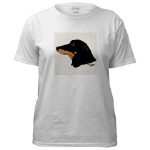 Dachshund Acrylic White T-Shirt by NANCE