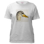 Duck Mallard Hen Watercolor White T-Shirt by NANCE