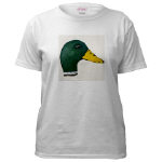 Duck Mallard Drake Watercolor White T-Shirt by NANCE