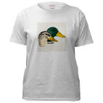 Mallard Duck Pair Watercolor White T-Shirt by NANCE
