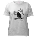 Robin Pen and Ink White T-Shirt by NANCE