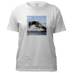 Baby Seal Watercolor White T-Shirt by NANCE