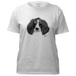 English Springer Spaniel Pen and Ink White T-Shirt by NANCE