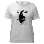 Killer Whale Pen and Ink White T-Shirt by NANCE