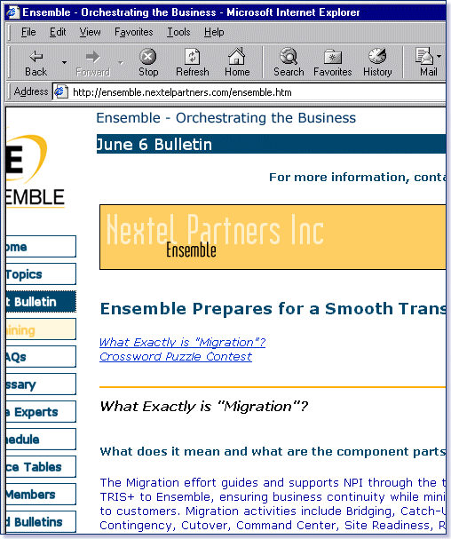 Project Intranet Example
