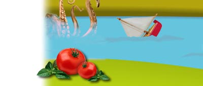 barco, tomates y un krakencito