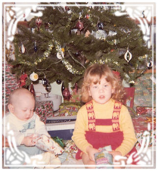 Opening the gifts.
