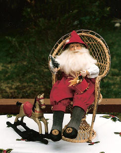 Red Santa in a Chair