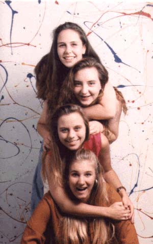 Laurelle, Donna, Charity and Erika, September 1994