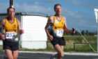 Eric Phimister pulling back up along Peter Gillies onto Te Awa Ave