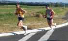 John Craven leading James Dever down to the turn around