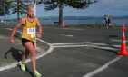 Trevor Fulton in hot pursuit along Hardinge Rd