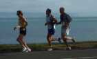 Marion Sherburn heads out along Hardinge Rd